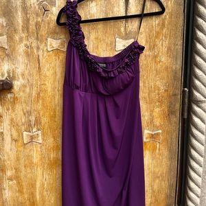 Size 12 Violet One Shoulder Mini Dress